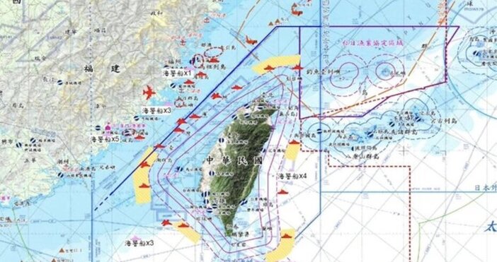 Министерството на отбраната на Тайван съобщи че е открило 23