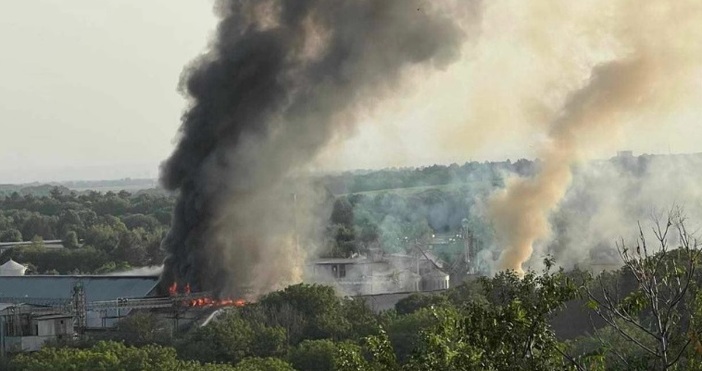 Голям пожар избухна в завод за олио в Кнежа Той