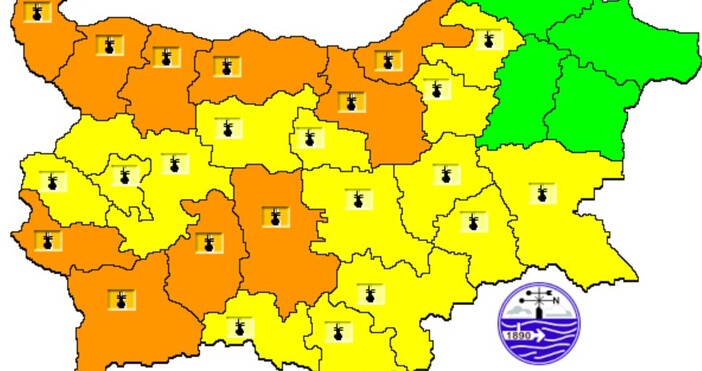 НИМХГорещото време продължава За утре е в сила оранжев код