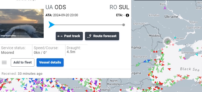 Русия е поразила кораб, превозващ тръби до Варна