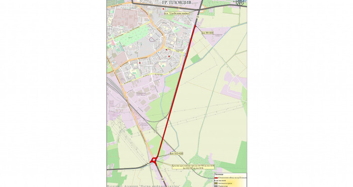От днес започва доизграждането на югоизточния обход на Пловдив. Трасето,
