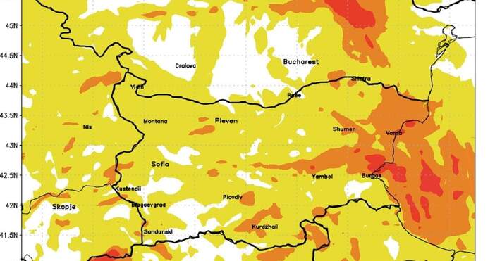 Изключително тревожен синоптичен модел показаха любителите от Метео Балканс.Очаква се