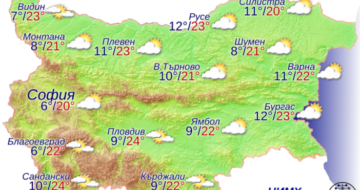 През нощта над по голямата част от страната ще бъде