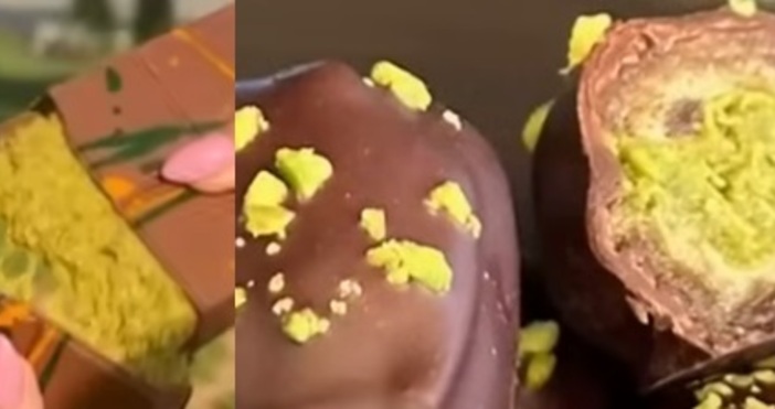 Феноменът дубайски шоколад завладя и Румъния Лакомството с пълнеж от