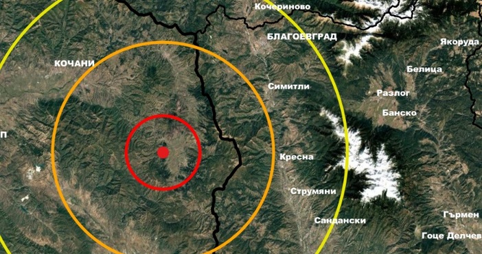 Земетресение от 3 по Рихтер е станало на границата между