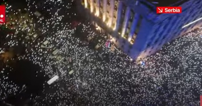 По време на снощния протест срещу режима на сръбския президент