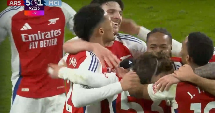 стоп кадър Диема СпортОтборът на Арсенал записа изключителна победа над