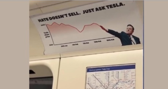 Aкциите на компанията за електромобили на Илон Мъск Tesla се сринаха от