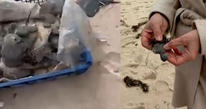 Стана ясно че широка ивица от плаж Аркутино край Приморско