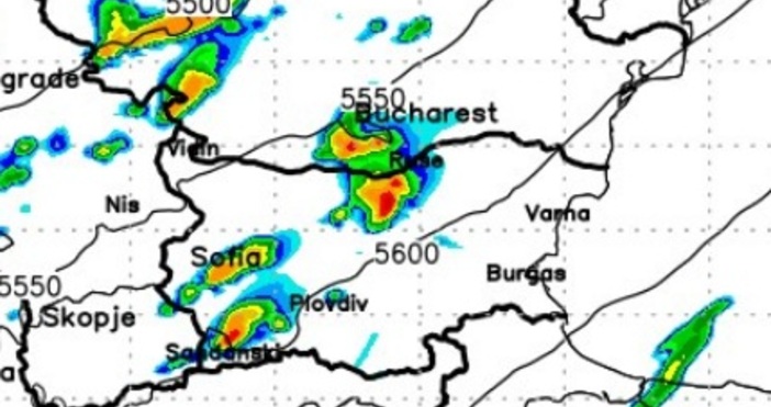 КартаОчакват се гръмотевични бури обяви Метео Балканс Ето какво съобщават синоптиците