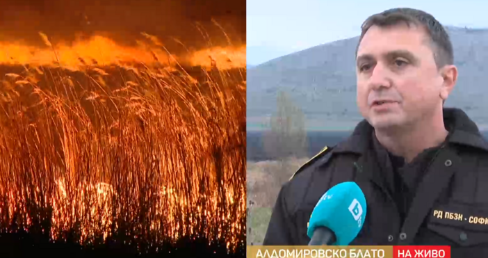 До ранните часове днес е продължило гасенето на защитената местност