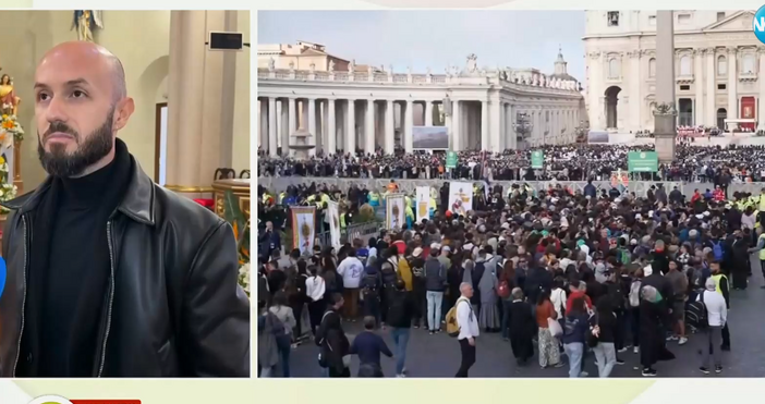 кадри  Нова твЦеремонията ще бъде прдавана на специални екрани в църквата