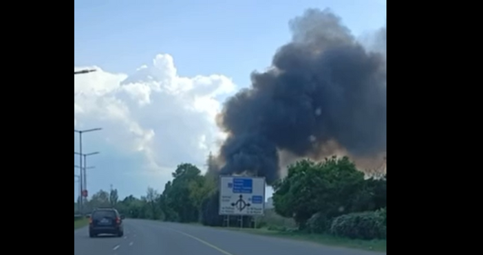 Пожар е избухнал край езерото Вая в Бургас край околовръстния