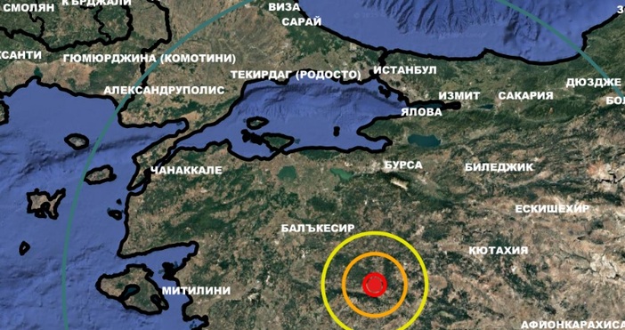 В окръг Датча в Мугла е регистрирано земетресение с магнитуд