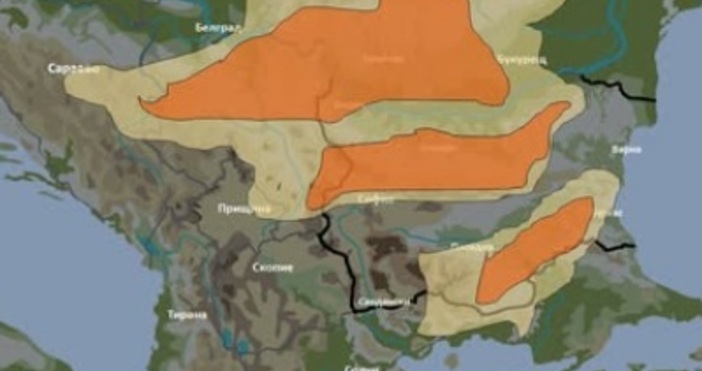 Екипът на Meteo Balkans издаде карта с предупреждения за лошо