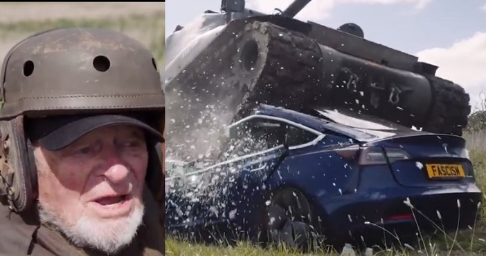 98 годишен ветеран от Втората световна война се завърна в танка