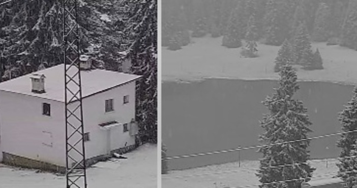 Сняг на парцали се сипе в планинските части на страната На