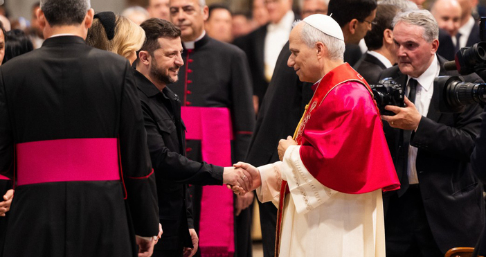 Папа Лъв XIV проведе двучасова лична среща с украинския президент