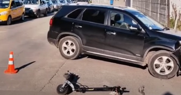 Водач на тротинетка пострада при катастрофа станала тази сутрин в