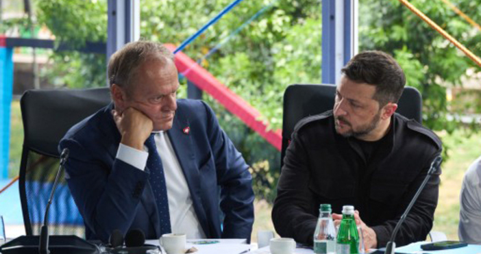 Украинският президент Володимир Зеленски и полският премиер Доналд Туск обсъдиха