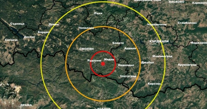 Две земетресения са станали тази нощ близо до Кърджали Те