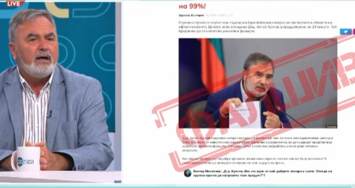 Главният държавен здравен инспектор доц Ангел Кунчев излезе по Нова