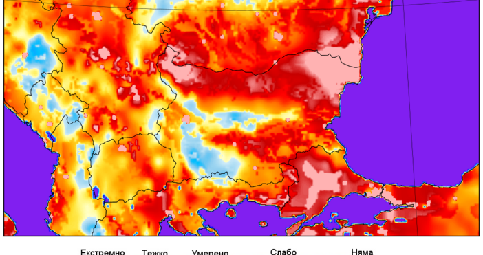 Метео Балканс показа зловеща карта Наблюдава се ясна тенденция на засушаване