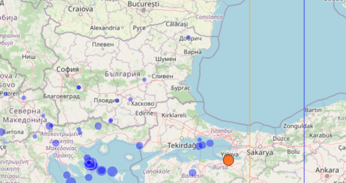 Земетресение с магнитуд 4 по скалата на Рихтер е регистрирано