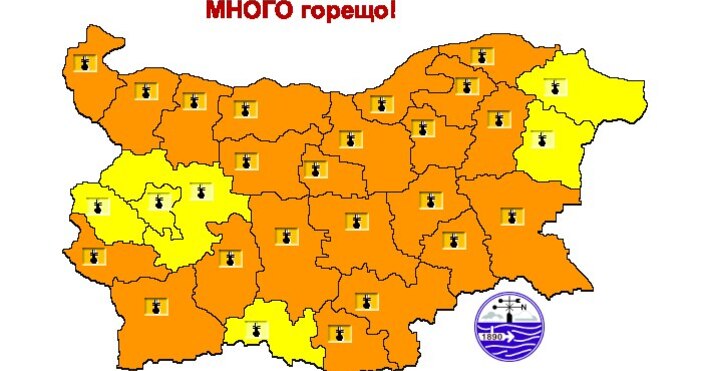 За 8 юли 2025 г жълт и оранжев код