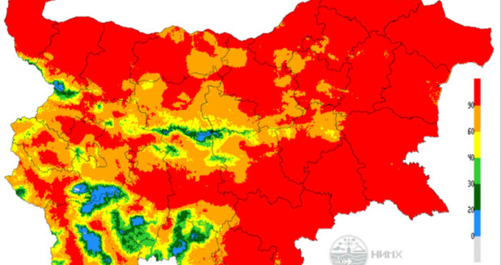 Националният институт по метеорология и хидрология НИМХ обяви червен код