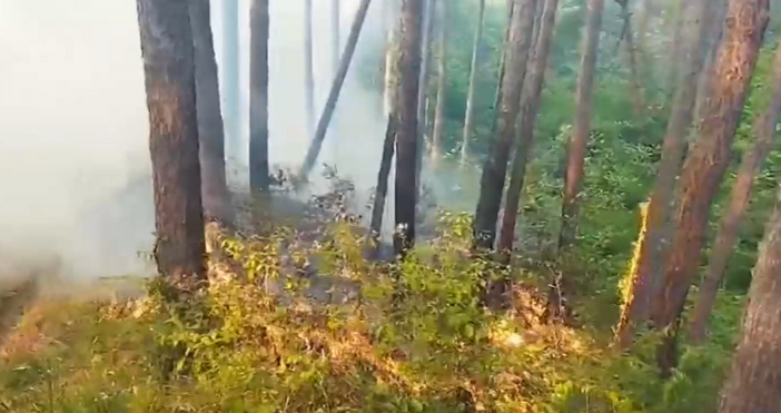 Продължава гасенето на пожара който избухна вчера в района на