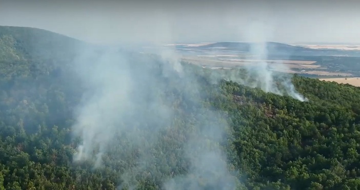 Изгасиха няколкото останали огнища от големия пожар който избухна вчера край