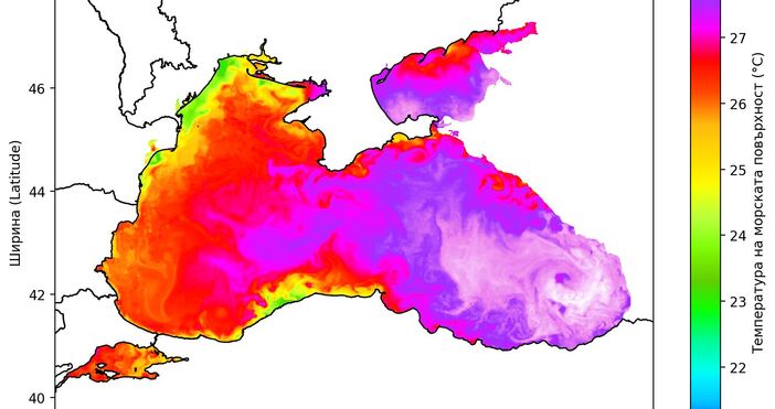 Нови данни показват високи температури на морската повърхност в Черно