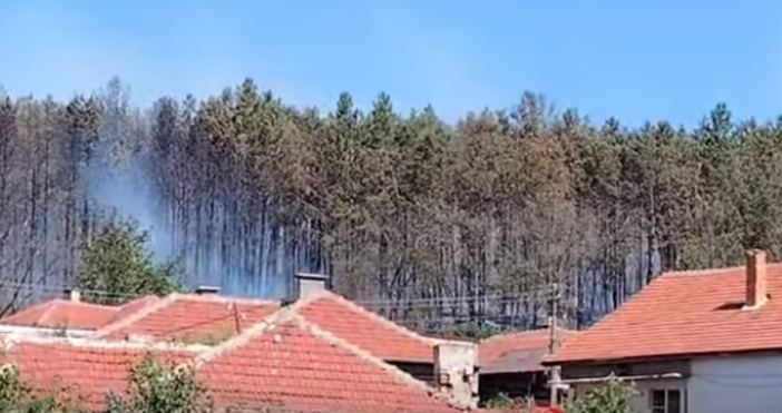 Голям пожар избухна по рано днес в село Николово област Русе