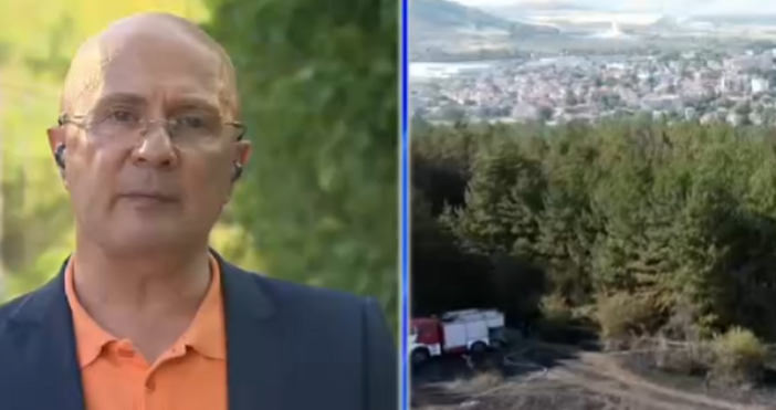 Стопкадър БНТПожар изпепели 15 декара гора край Сливница Огънят започва