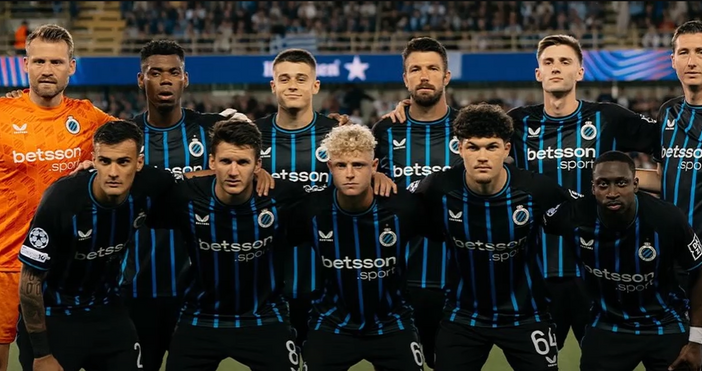 Белгийският Клуб Брюж записа впечатляващ успех с разгромното 6 0 над