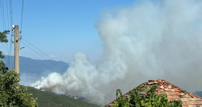 Пожарникари горски служители и доброволци продължават да гасят пожара който