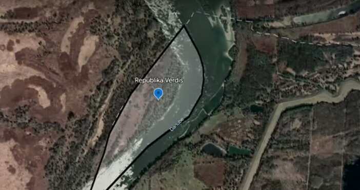 На границата между Сърбия и Хърватия върху остров на река