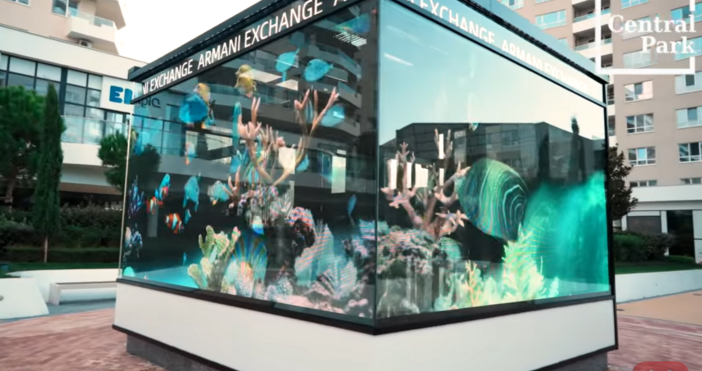 Уникалният проект се разкрива в стъкления куб който служи като