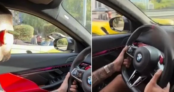 Гонка си спретнаха в София Емрах Стораро и Константин Видеото