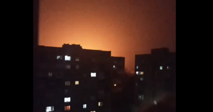 Ударен е склад за гориво във временно окупирания град Шахтьорск