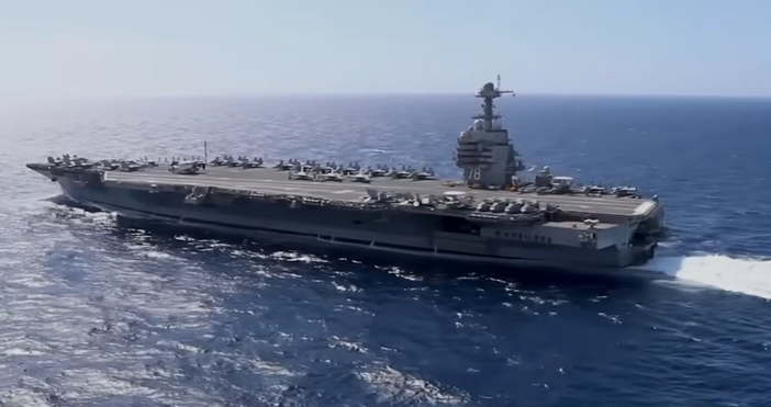 Американската авионосна ударна група на самолетоносача Джералд Форд навлезе във
