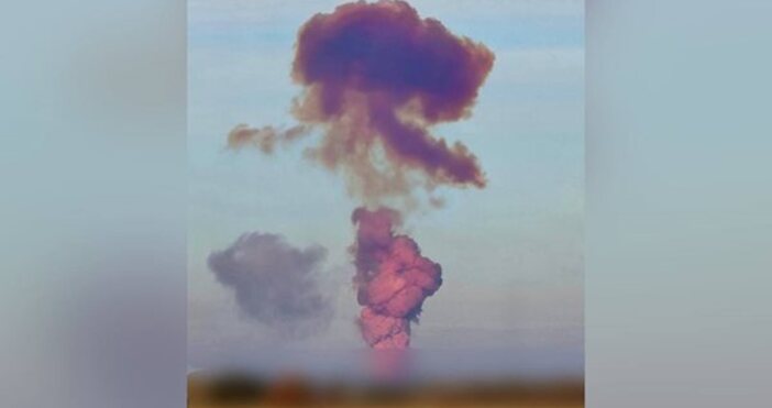 Местни са заснели експлозията Кадър Телеграм Неуспешен тест на ядрена ракета
