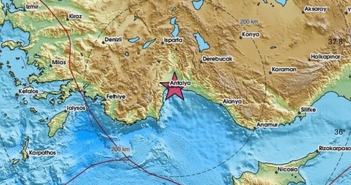 Земетресение с магнитуд от 5 7 по скалата на Рихтер