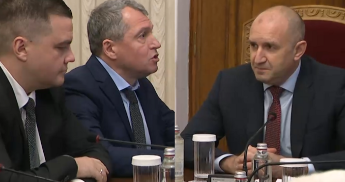 Стопкадър бТВДепутати от Има такъв народ проведоха консултации при президента Един